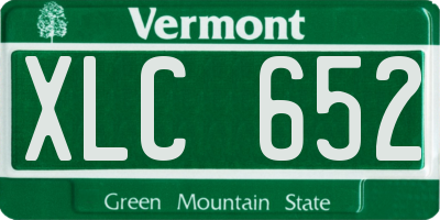 VT license plate XLC652