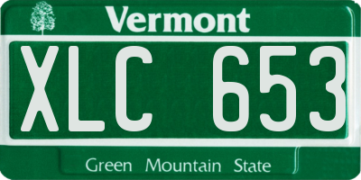 VT license plate XLC653
