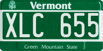 VT license plate XLC655