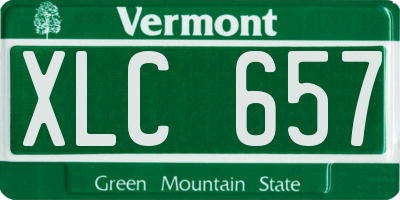 VT license plate XLC657