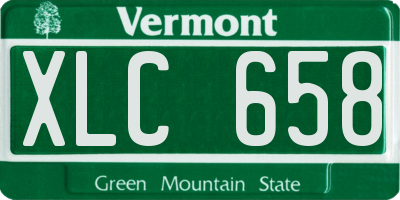 VT license plate XLC658