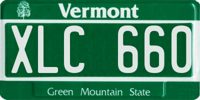 VT license plate XLC660