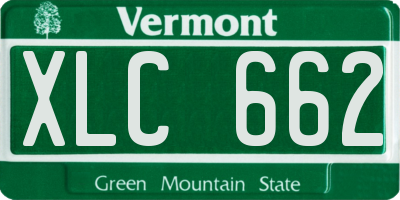 VT license plate XLC662