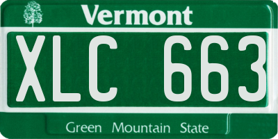 VT license plate XLC663