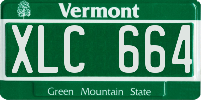 VT license plate XLC664