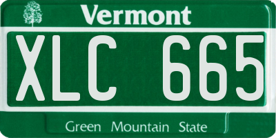 VT license plate XLC665
