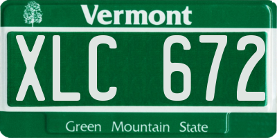 VT license plate XLC672