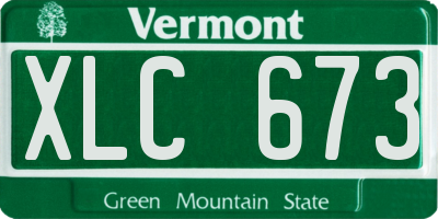 VT license plate XLC673
