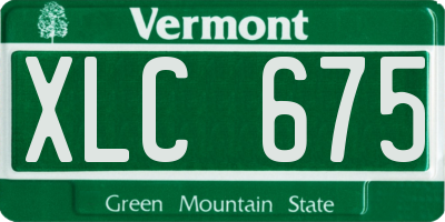 VT license plate XLC675