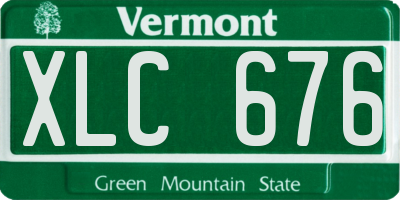 VT license plate XLC676