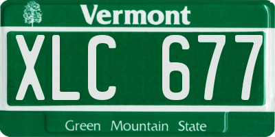 VT license plate XLC677
