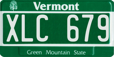 VT license plate XLC679