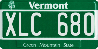 VT license plate XLC680