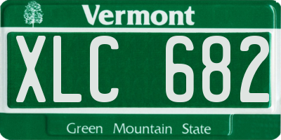 VT license plate XLC682