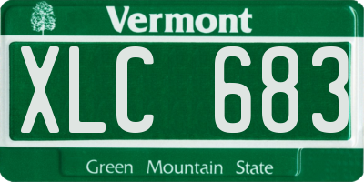 VT license plate XLC683