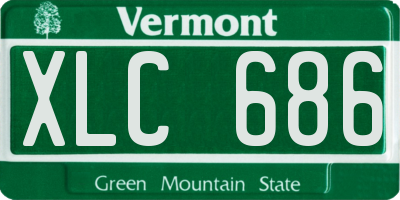 VT license plate XLC686