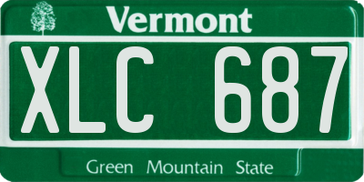 VT license plate XLC687