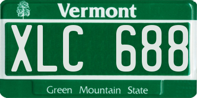 VT license plate XLC688