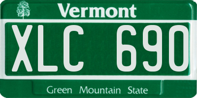 VT license plate XLC690