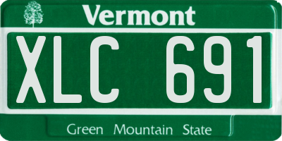 VT license plate XLC691