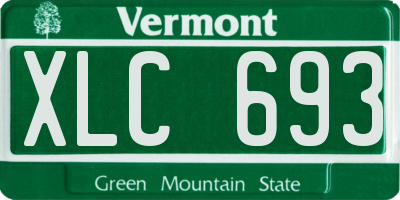 VT license plate XLC693
