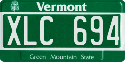 VT license plate XLC694