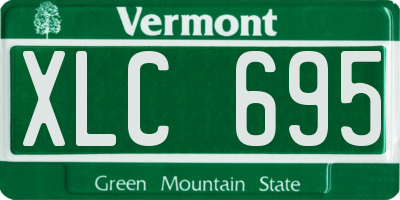 VT license plate XLC695