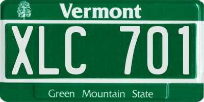 VT license plate XLC701