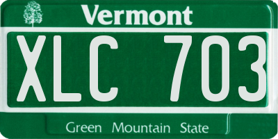 VT license plate XLC703