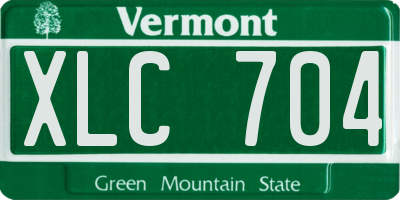 VT license plate XLC704