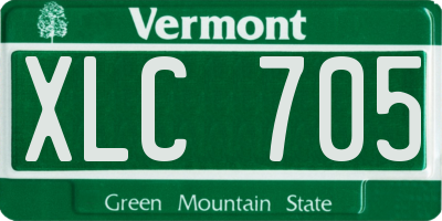 VT license plate XLC705