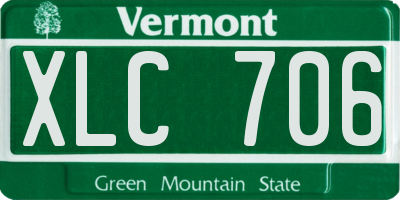 VT license plate XLC706
