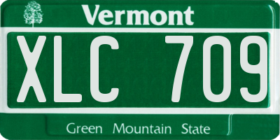 VT license plate XLC709