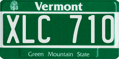 VT license plate XLC710