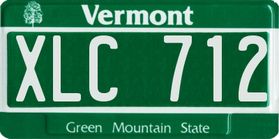 VT license plate XLC712