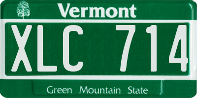 VT license plate XLC714