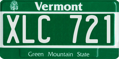 VT license plate XLC721