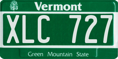 VT license plate XLC727
