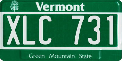 VT license plate XLC731