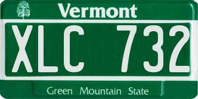 VT license plate XLC732