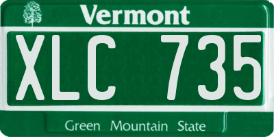 VT license plate XLC735