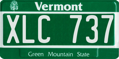 VT license plate XLC737