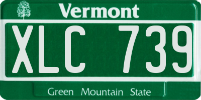 VT license plate XLC739