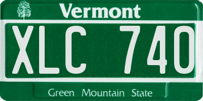 VT license plate XLC740
