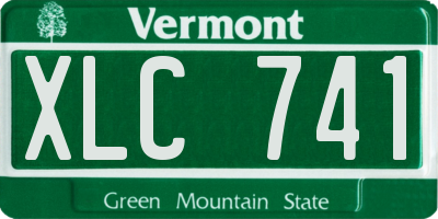 VT license plate XLC741