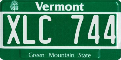 VT license plate XLC744