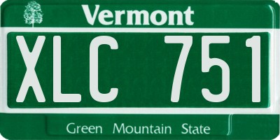 VT license plate XLC751
