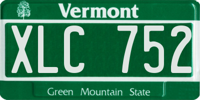 VT license plate XLC752