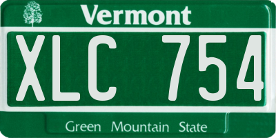 VT license plate XLC754