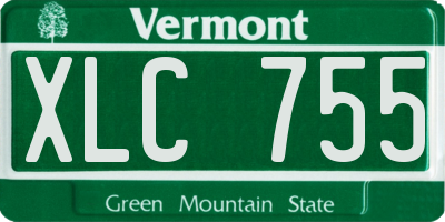 VT license plate XLC755